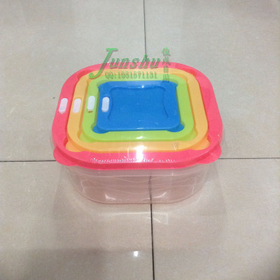 A set of four square box sealing boxes breathable heat resistance box