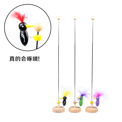 Creative children's wisdom hands-on early education Lovely woodpecker Street hot selling toys traditional wooden crafts