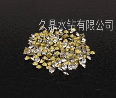 Ss3.5 Pointed Bottom Glass Diamond Accessories Wholesale