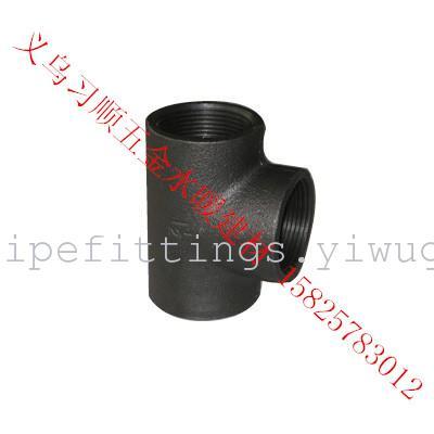 black galvanized iron pipe fittings tee 