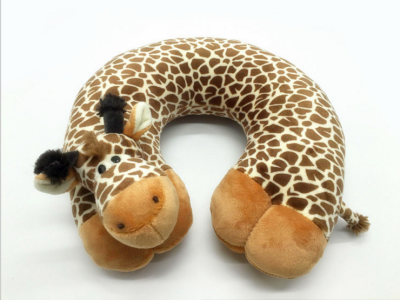 The Giraffe head three-dimensional U-shaped pillow Personality cervical pillow Vacation Travel Artifact
