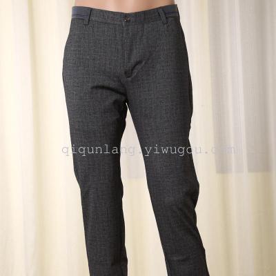 Cotton knitted material Mens Korean slim trousers elastic micro bomb