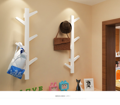 Wall Solid Wood Coat and Hat Rack Wall Hanging European Simple Wall Floor Clothes Rack Hy1630