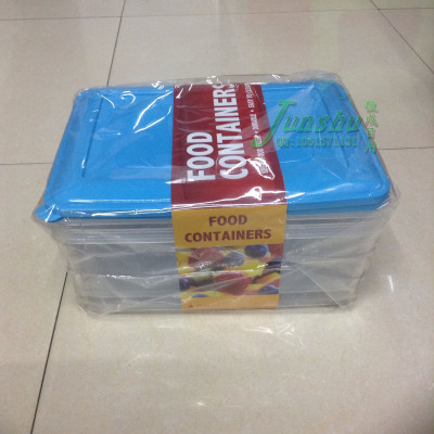 Two sets of transparent plastic box sealing heat resistance box round lunch box