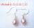 6-7mm M shape natural pearl earrings light blemish earrings wholesale