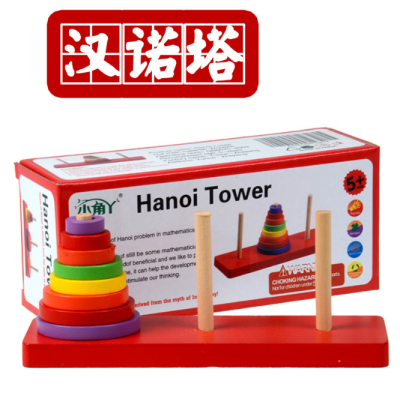 The Factory sells wooden toys with eight layers of colorful Hannock Tower Creative Blocks for children's Educational and Early Education