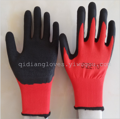Gloves, gloves, 13-pin yarns line crumpled red yarn hang gloves, gloves, vinyl gloves
