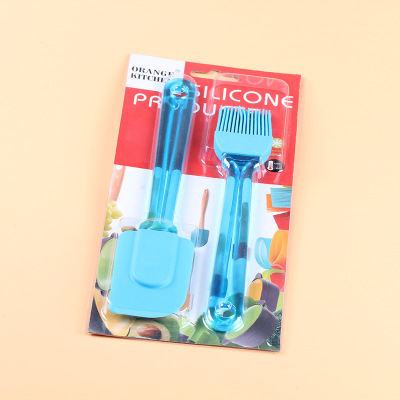 Manufacturer wholesale silicone oil brush high temperature sheet cooking brush scraper 2 sets of baking tools