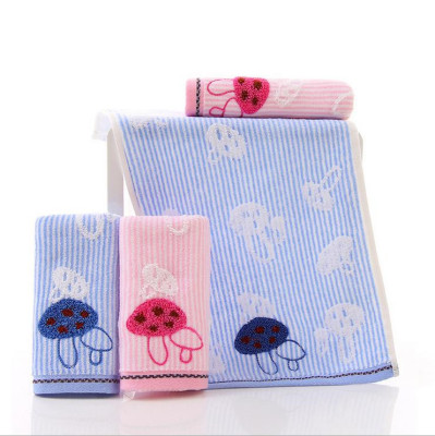 Cotton cut velvet mushroom baby towel baby children's towel comfortable soft water absorbent skin