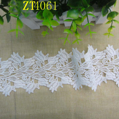 Lace clothing accessories milk silk skirt hem embroidery bar code water soluble lace