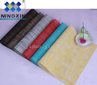 Environmental protection PVC2*2 double color west meal pad 30*45cm heat insulation mat.