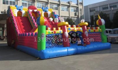 Manufacturers selling large inflatable castle slide jump bed trampoline naughty inflatable toys