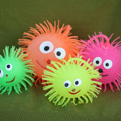 Children's toys wholesale flash TPR40 grams of the nose and the face of elastic hair ball vent