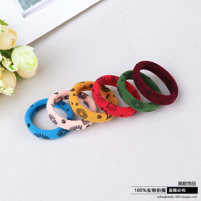 South Korea boxed color printing ring seamless high elastic rubber band hair rope accessories