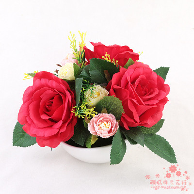 Small potted flowers plant simulation decoration decoration decoration decoration flower table