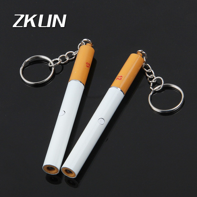 Imitation cigarette LED laser flashlight key ring pendant accessories customized logo advertising promotional gifts