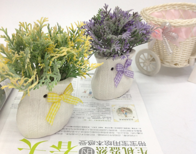 Celery leaf bonsai simulation flower pot home decoration creative display new sales