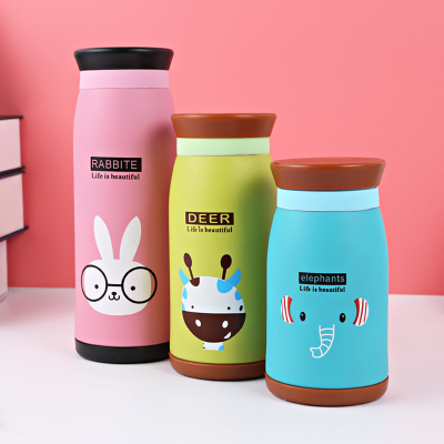 Stainless steel vacuum thermos cup cartoon female student children creative cute fashion belly cup cup