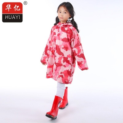 hot new raincoat-pink Camo rainwear manufacturers selling beautiful poncho for children wholesale specials