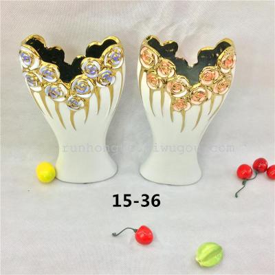 Factory wholesale ceramic vase flower craft ornaments creative Home Furnishing ornaments