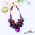 Factory Wholesale New Fashion High-End European and American Ornament Crystal Necklace Short Pendant