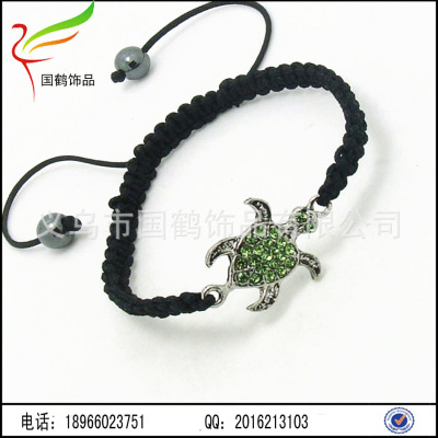 Fashion hand woven Bracelet Diamond Jewelry starfish turtle