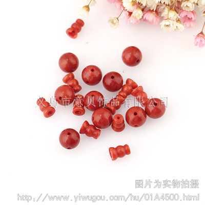 [Italian shellfish sea jewelry] natural coral coral pink Buddhist beads jewelry accessories.