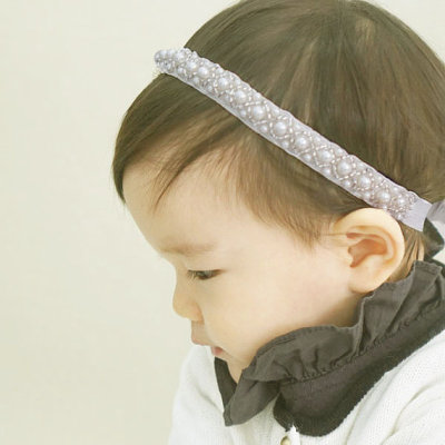 The latest European style high-end baby girls Handmade Beaded hair hoop hair lead