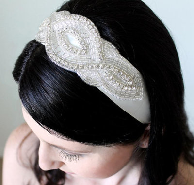 Manufacturers selling fashion handmade beaded Beaded diamond bride hair band