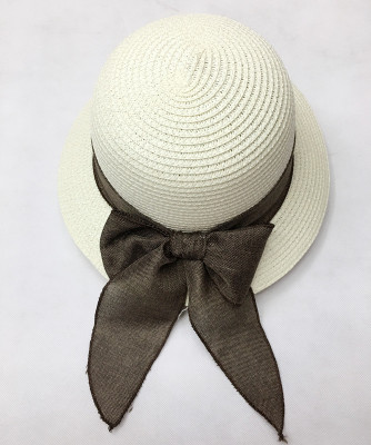 Korean chao princess sunshade beach basin hat bow - tie sunshade hat
