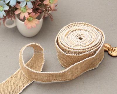 Pearl jewelry decoration accessories linen roll jute packaging supplies long 5m flowers