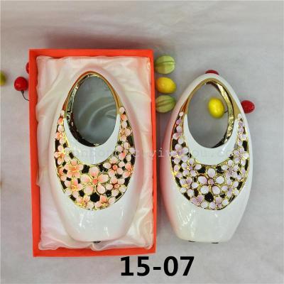 Factory wholesale ceramic vase flower craft ornaments creative Home Furnishing ornaments