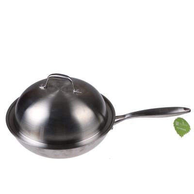 Food grade three - layer steel non - stick non - lampblack frying pan high-grade pot