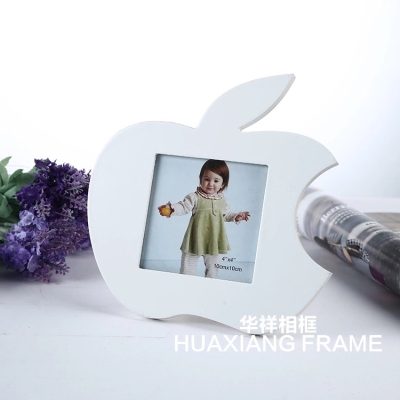 Factory Direct Sales Wooden Photo Frame Creative Carved Apple, Puzzle Photo Frame Wholesale