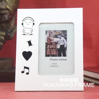 Factory Direct Sales Creative Carving Wooden Music Series Photo Frame Wholesale Supply Photo Frame Customization