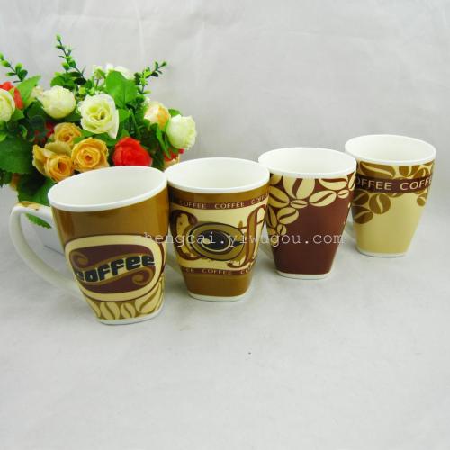 White Ceramic Coffee Cup New 300Ml Ceramic Advertising Tea Cup