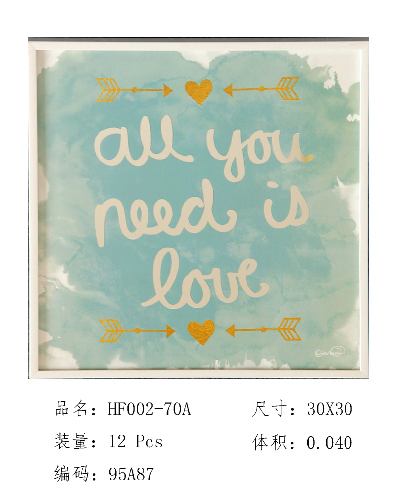 厂家直销   时尚家居装饰  精美  英文  字母  挂壁画