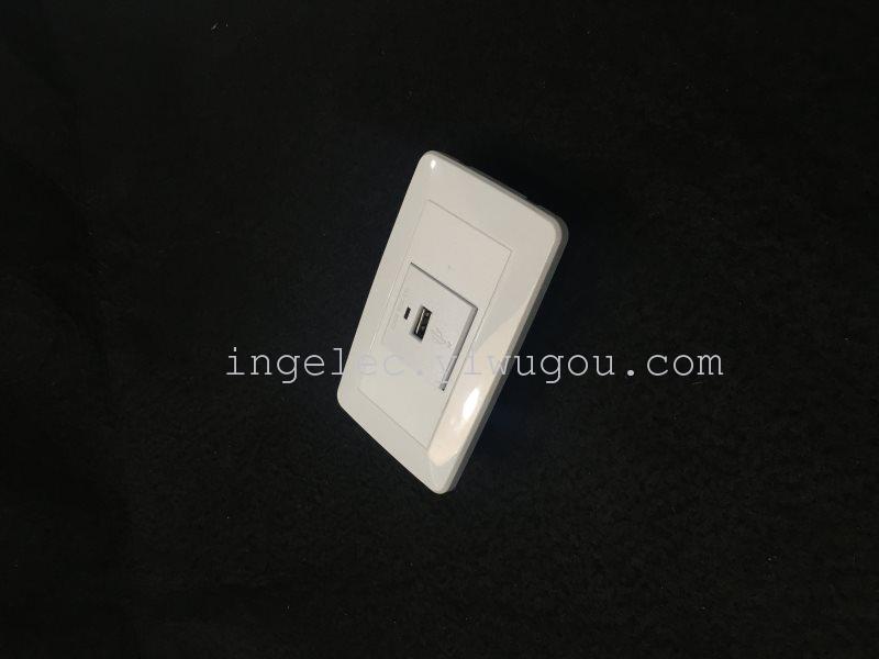 工厂直销 250V一个USB3X8插座家装必备美式墙壁开关插