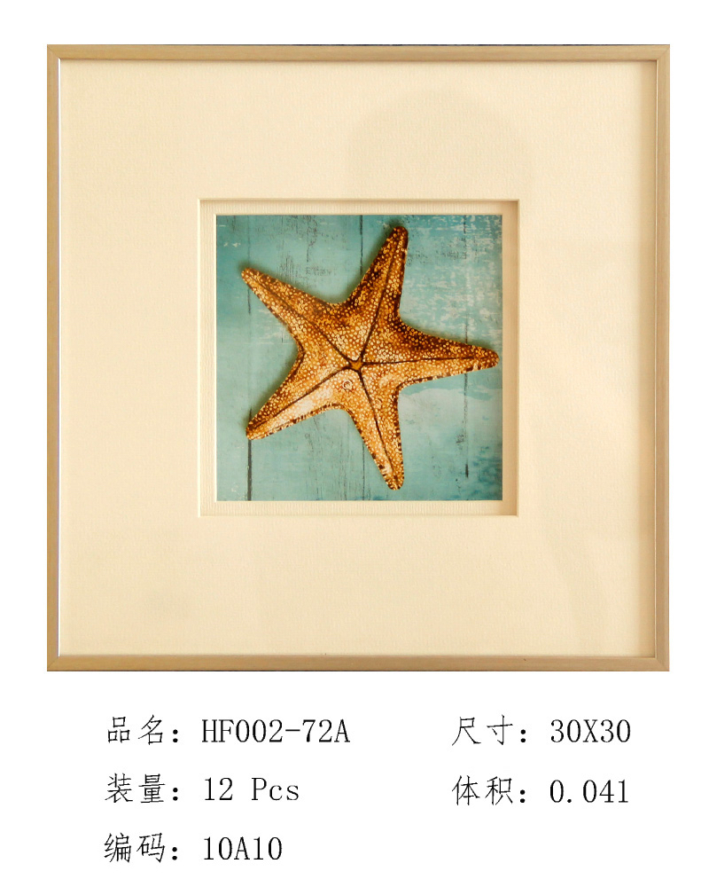 厂家直销  时尚家居装饰 精美 海景 海星 挂壁画