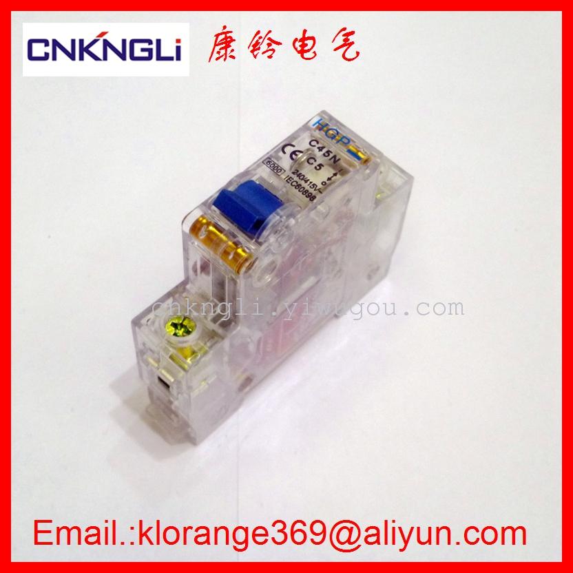 康铃电气 透明外壳断路器1A 2A 4A 5A