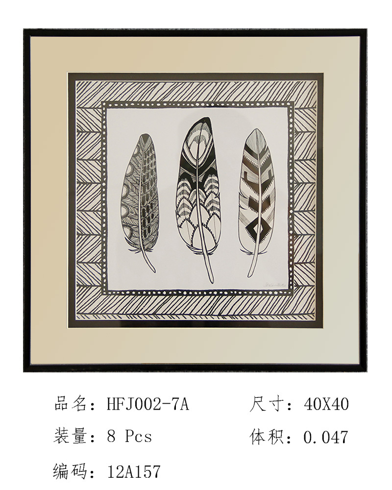 厂家直销  时尚家居装饰 精美 羽毛 挂壁画
