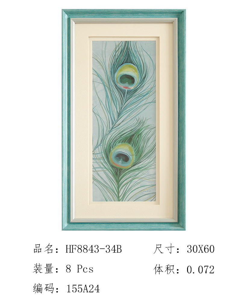 厂家直销  时尚家居装饰 精美 羽毛  挂壁画