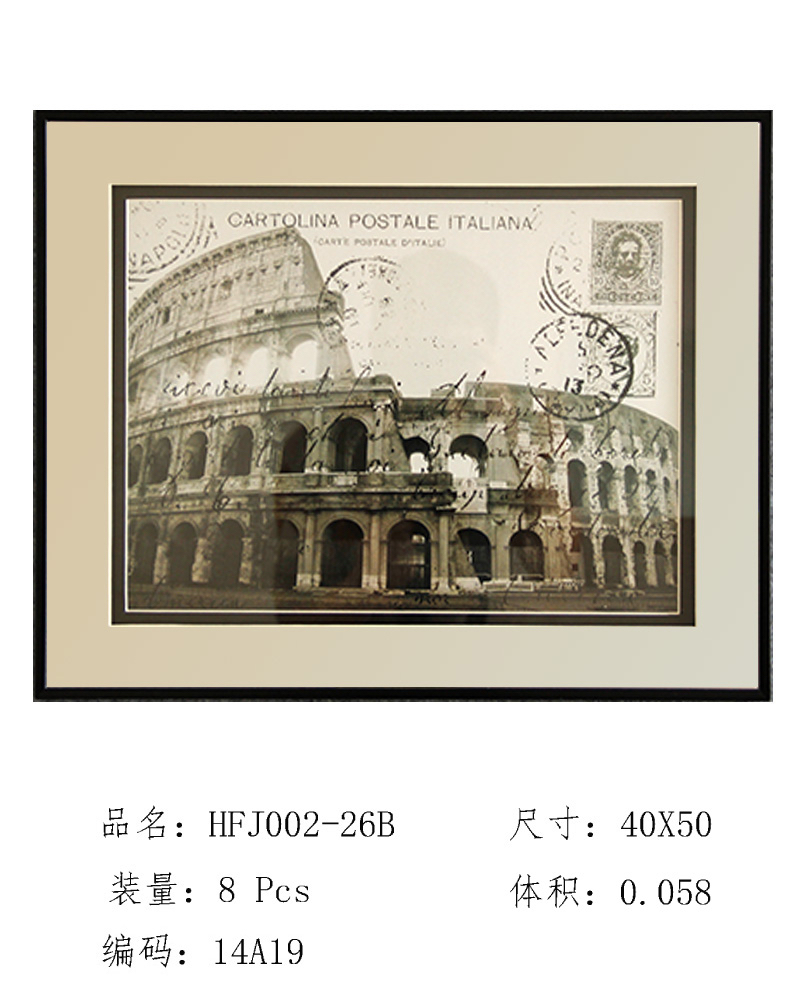 厂家直销  时尚家居装饰 精美  着名建筑   挂壁画