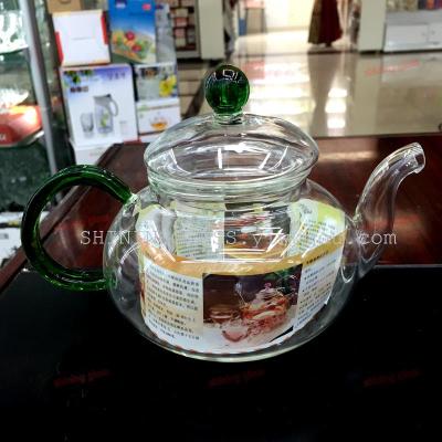 High quality borosilicate glass tea pot  heat-resisting  can fire hand blown glass  