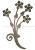 Forged iron fittings of wrought iron ladder flowers