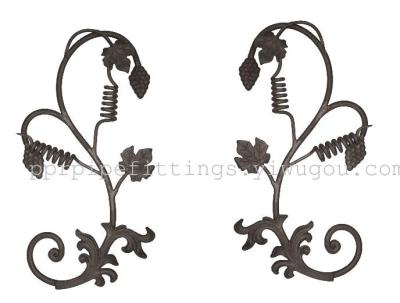 Forged iron fittings of wrought iron ladder flowers