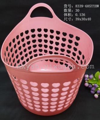 Plastic basket soft basket round hand basket 8339-683