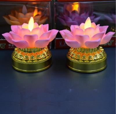 Manufacturers sell LED electronic lotus lantern Mid-Autumn festival lotus lantern mooncake lamp festive supplies