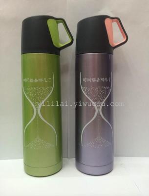 Vacuum Vacuum double layer stainless steel water cup can be customized LOGO bowl cover warhead Vacuum cup 500 ml