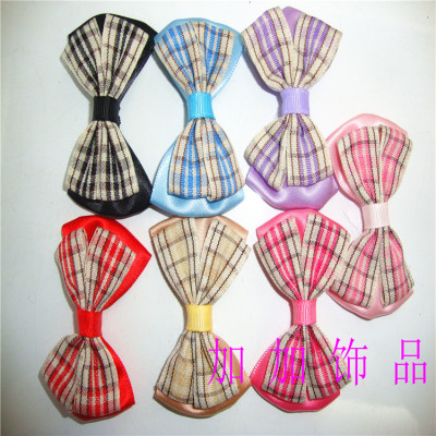 Double tie tie the grid tie ornaments accessories bowknot accessories manufacturers hot sale